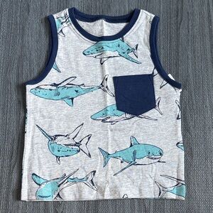 Carter's Blue Shark Print Tank Top